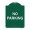 Signmission Designer Series Sign No Parking, Green & White Heavy-Gauge Aluminum Sign, 24" x 18", GW-1824-9947 A-DES-GW-1824-9947 - alternate 1